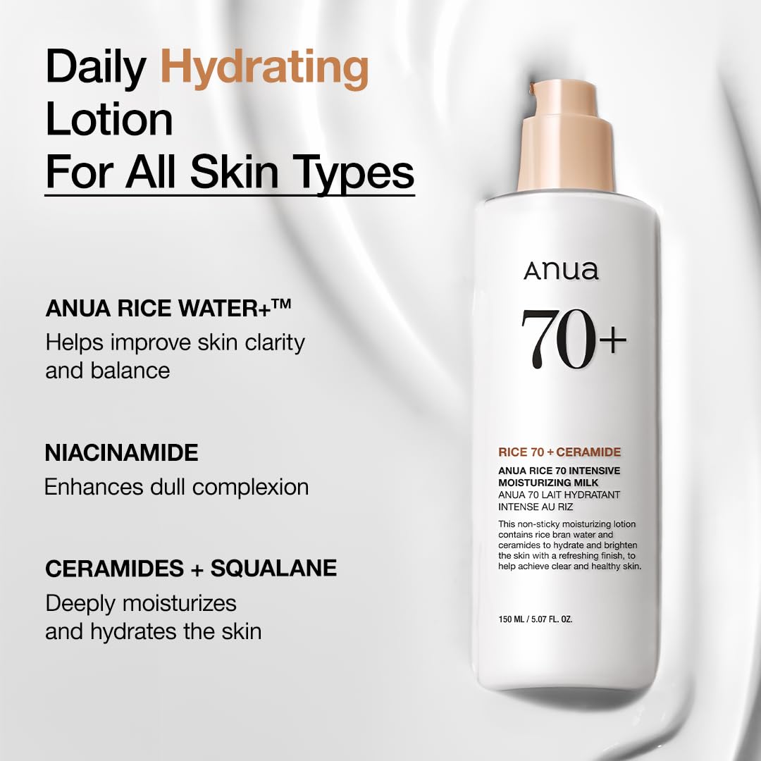 Anua Rice 70 Intensive Moisturizing Milk Lotion, 150ml